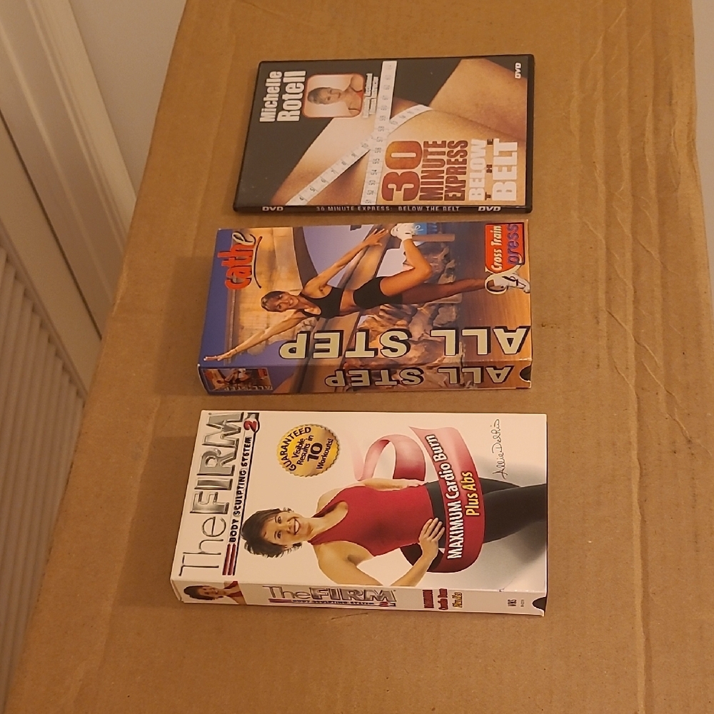 Fitness VHS Bundle - The Firm Body Sculpting System, All Step, & 30min Epress